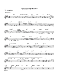 unbreak my heart lead sheet in eb)